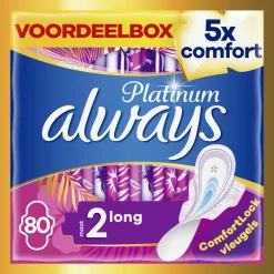Always Maandverband Platinum Long 80 stuks