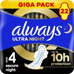 Always Maandverband Ultra Secure Night 22 stuks
