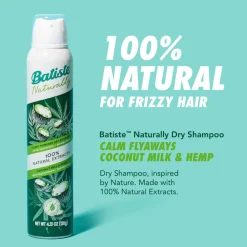Batiste Naturally Droogshampoo Coconut Milk & Hemp Seed Oil 200 ml