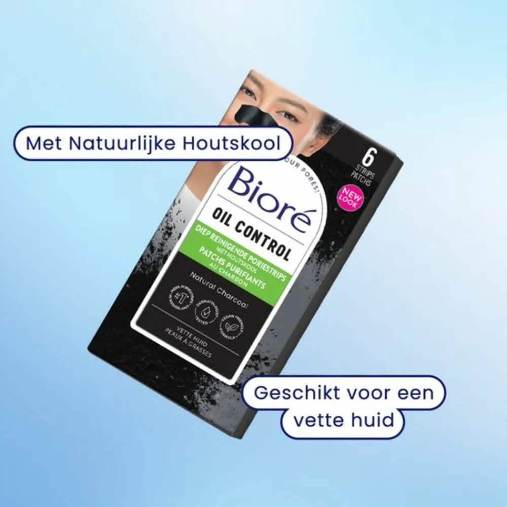 Bioré Houtskool Diep Reinigende Porie Strips 6 stuks