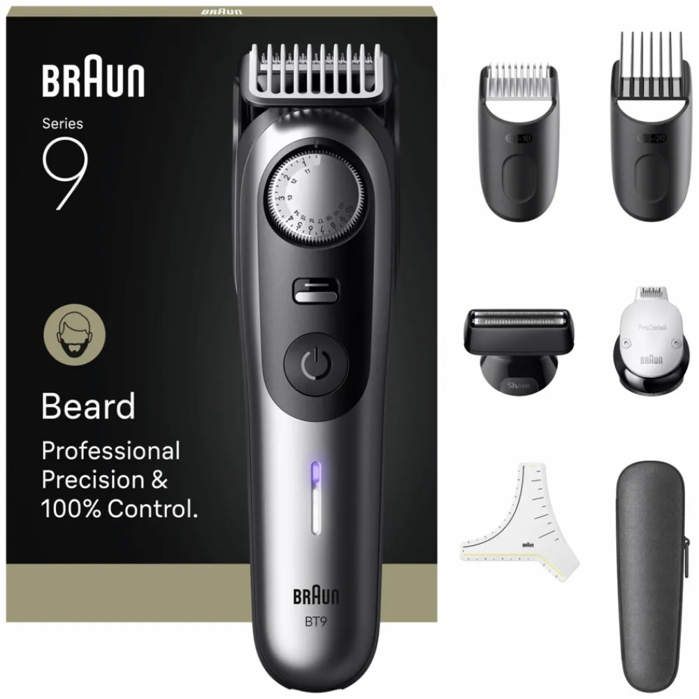Heren Braun Baardtrimmer Series 9 ProBlade BT9520 Chroom