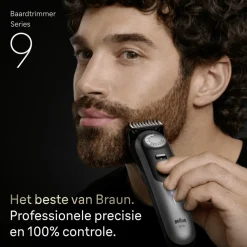 Heren Braun Baardtrimmer Series 9 ProBlade BT9520 Chroom