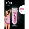 Heren Braun Elektrisch Scheerapparaat en Trimmersysteem Silk-épil 5-100 Roze