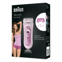 Heren Braun Elektrisch Scheerapparaat en Trimmersysteem Silk-épil 5-100 Roze