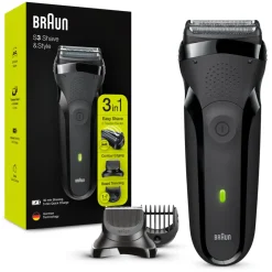 Heren Braun Elektrisch Scheerapparaat Series 3 300BT Zwart