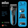 Heren Braun Elektrisch Scheerapparaat Series 3 3010BT Zwart / Blauw