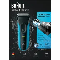 Heren Braun Elektrisch Scheerapparaat S3 ProSkin 3045s Zwart/Blauw