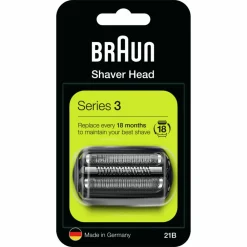Heren Braun Elektrisch Scheerapparaat Vervangingskop Series 3 21B Zwart