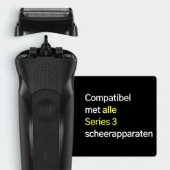 Heren Braun Elektrisch Scheerapparaat Vervangingskop Series 3 21B Zwart