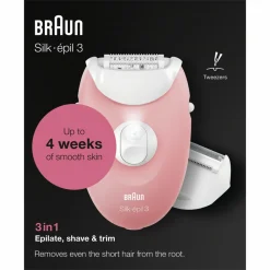 Heren Braun Epilator Silk·épil 3 277 Wit/Rose