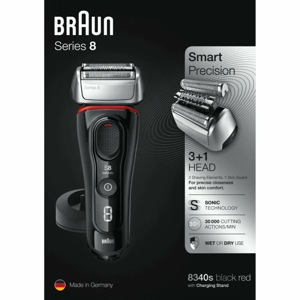 Heren Braun Scheerapparaat Series 8 8340s Zwart