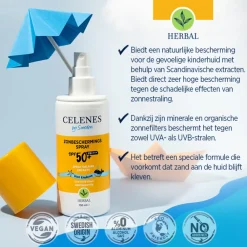 Celenes Herbal Zonnebrand Spray Kids SPF 50+ Alle Huidtypes 150 ml