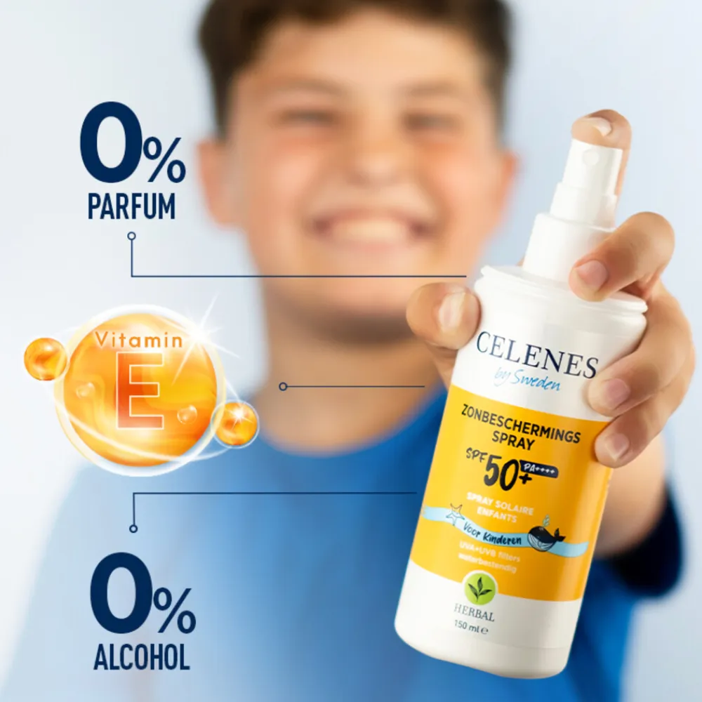Celenes Herbal Zonnebrand Spray Kids SPF 50+ Alle Huidtypes 150 ml