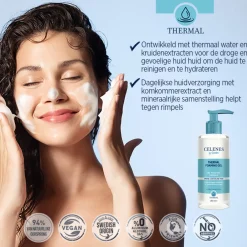 Celenes Thermal Reinigende Foam Gel Droge / Gevoelige Huid 250 ml