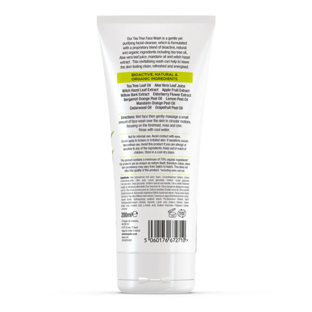 Dr. Organic Tea Tree Face Wash 200 ml