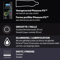Durex - Orgasm Intense Condooms 10 stuks & Performa Condooms 10 stuks Pakket