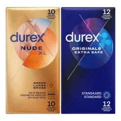 Durex - Originals XXL Condooms 12 stuks & Nude XL Condooms 10 stuks Pakket