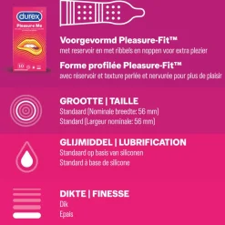 Durex - Pleasure Me Condooms 10 stuks, Orgasm Intense Condooms 10 stuks & Performa Condooms10 stuks - Pakket