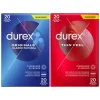Durex - Thin Feel Condooms 20 stuks & Originals Classic Natural Condooms 20 stuks - Pakket