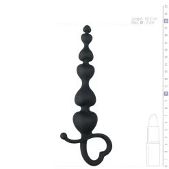 Easytoys Anaal Kralen met Hartje Zwart