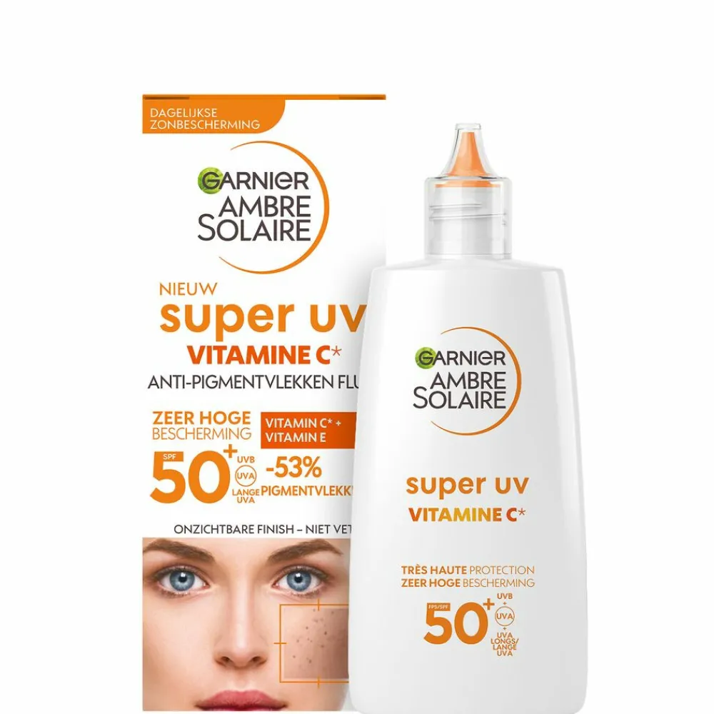Garnier Ambre Solaire Face Super UV Vitamine C* Anti-Pigmentvlekken Fluid SPF 50+ 40 ml