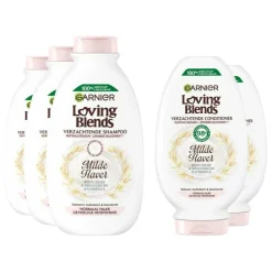Garnier Loving Blends Milde Haver - Shampoo 3x 300 ml & Conditioner 2x 250 ml – Pakket
