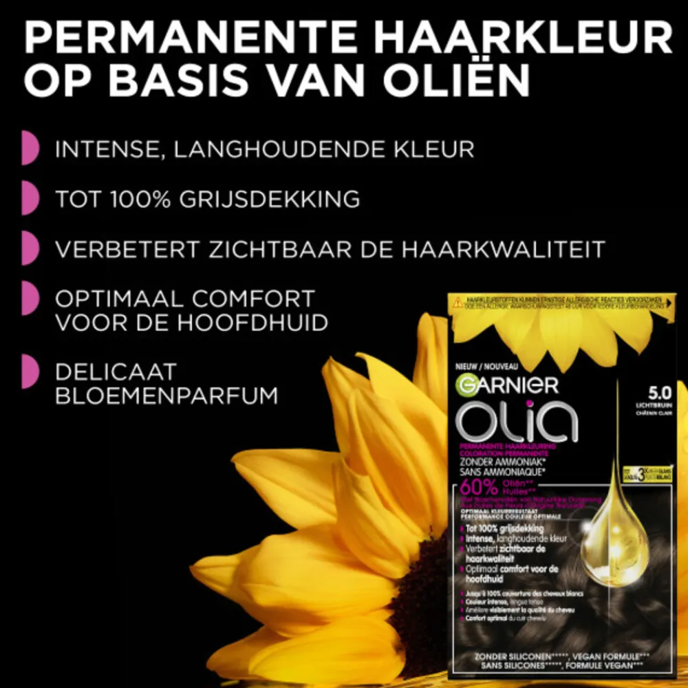 Garnier Olia Permanente Crèmekleuring 4.15 Kastanje Middenbruin