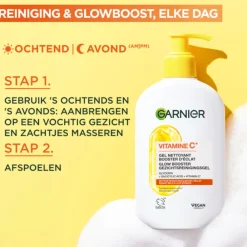 Garnier SkinActive Vitamine C Glow Booster Gezichtsreiningsgel 250 ml