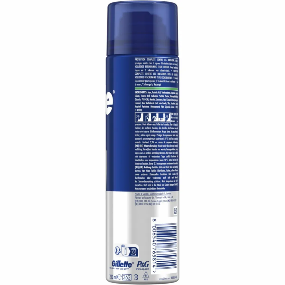 Heren Gillette Series Gevoelige Huid Scheergel 200 ml