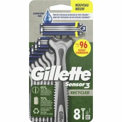 Heren Gillette Wegwerpmesjes Sensor3 Recycled 8 stuks