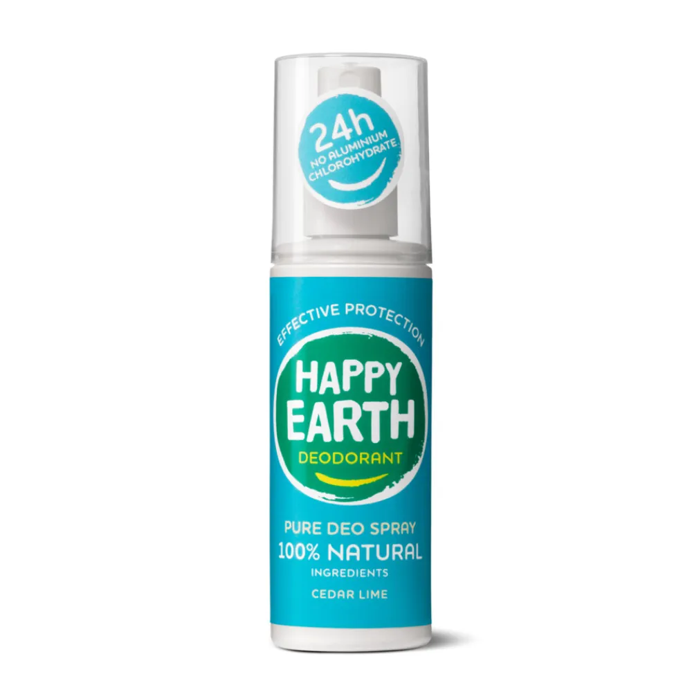 Happy Earth Pure Deodorant Spray Cedar Lime 100 ml
