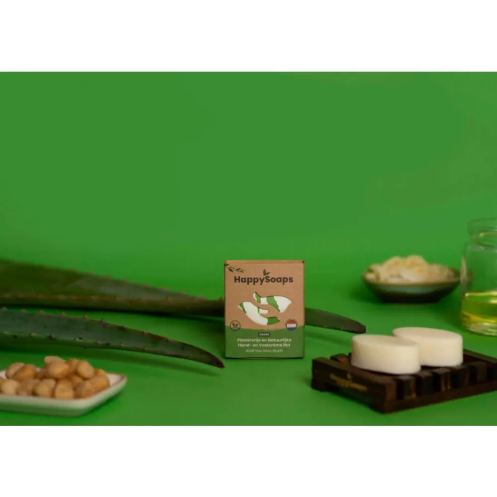 HappySoaps Hand- en Voetcrème Bar Aloë You Vera Much 40 gr