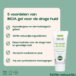 INCIA 100% Natuurlijke Gelcrème Droge Huid 60 ml