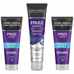 John Frieda Frizz Ease Dream Curls - Shampoo 1x 250 ml & Conditioner 1x 250 ml & Curl Defining Créme 1x 150 ml - Pakket
