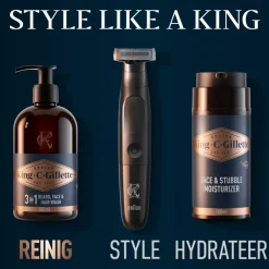 Heren King C. Gillette Baard- en Gezichtsreiniger 350 ml
