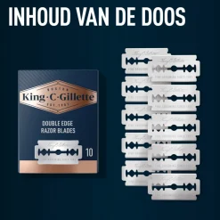 Heren King C. Gillette Double Edge Safety Razor Navulling Scheermesjes 10 stuks