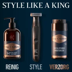 Heren King C. Gillette Hydraterende Gezicht en Stoppelbaard Crème 100 ml