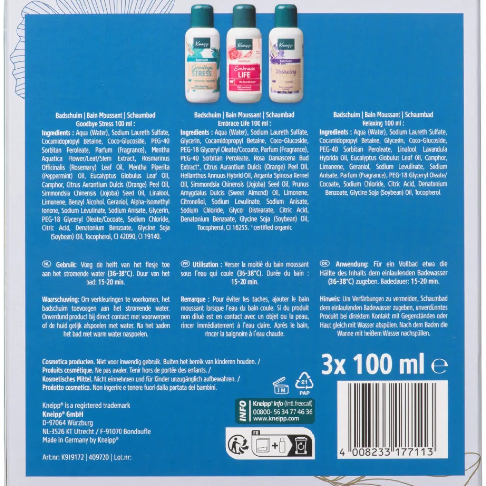 Kneipp Geschenkset Bath Foam Favourites 1 set