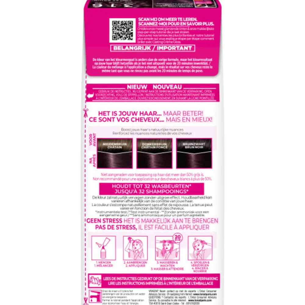 LOréal L'Oréal Casting Crème Gloss Semi-Permanente Haarkleuring 316 Violet Bruin