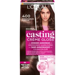LOréal L'Oréal Casting Crème Gloss Semi-Permanente Haarkleuring 400 Middenbruin