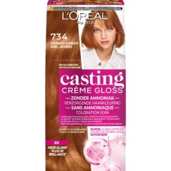 LOréal L'Oréal Casting Crème Gloss Semi-Permanente Haarkleuring 734 Midden Goud Koperblond