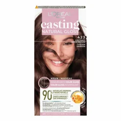 LOréal L'Oréal Casting Natural Gloss Semi-Permanente Haarkleuring 423 Kastanje Middenbruin