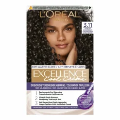 LOréal L'Oréal Excellence Cool Crème Permanente Crèmekleuring 3.11 - Ultra As Donkerbruin
