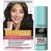 LOréal L'Oréal Excellence Creme 1 Zwart + Magic Retouch Uitgroeispray Zwart 75 ml Pakket