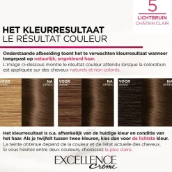 LOréal L'Oréal Excellence Crème Permanente Crèmekleuring 5 Lichtbruin
