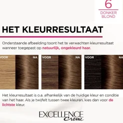 LOréal L'Oréal Excellence Crème Permanente Crèmekleuring 6 Donkerblond