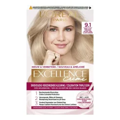 LOréal L'Oréal Excellence Crème Permanente Crèmekleuring 9.1 Zeer Licht Asblond