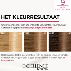 LOréal L'Oréal Excellence Crème Permanente Crèmekleuring 9 Zeer Licht Blond