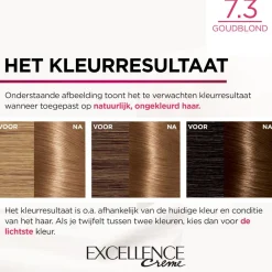 LOréal L'Oréal Excellence Crème Permanente Crèmekleuring 7.3 Goud Middenblond