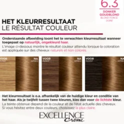 LOréal L'Oréal Excellence Crème Permanente Crèmekleuring 6.3 Donker Goudblond